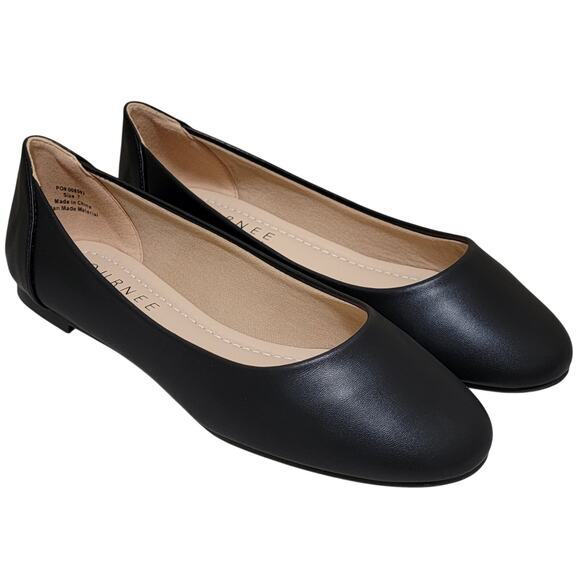 Journee Collection Women Kavn Classic Ballet Flats Size US 7M Black - Picture 2 of 6
